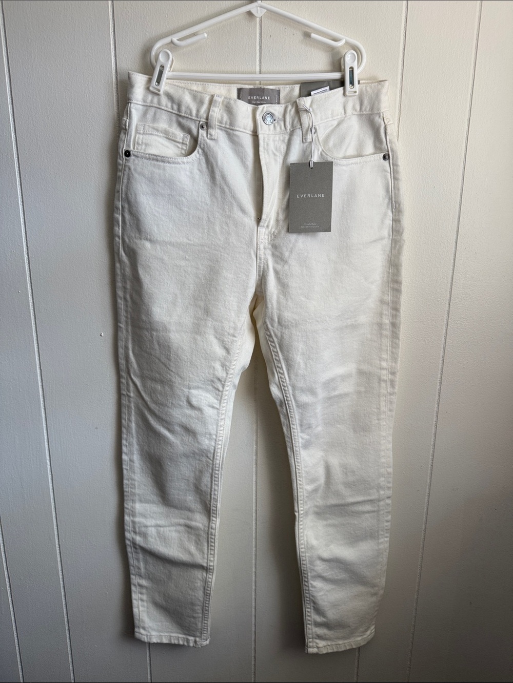 NWT Everlane Women’s White  High Rise Skinny Jeans Sz 28